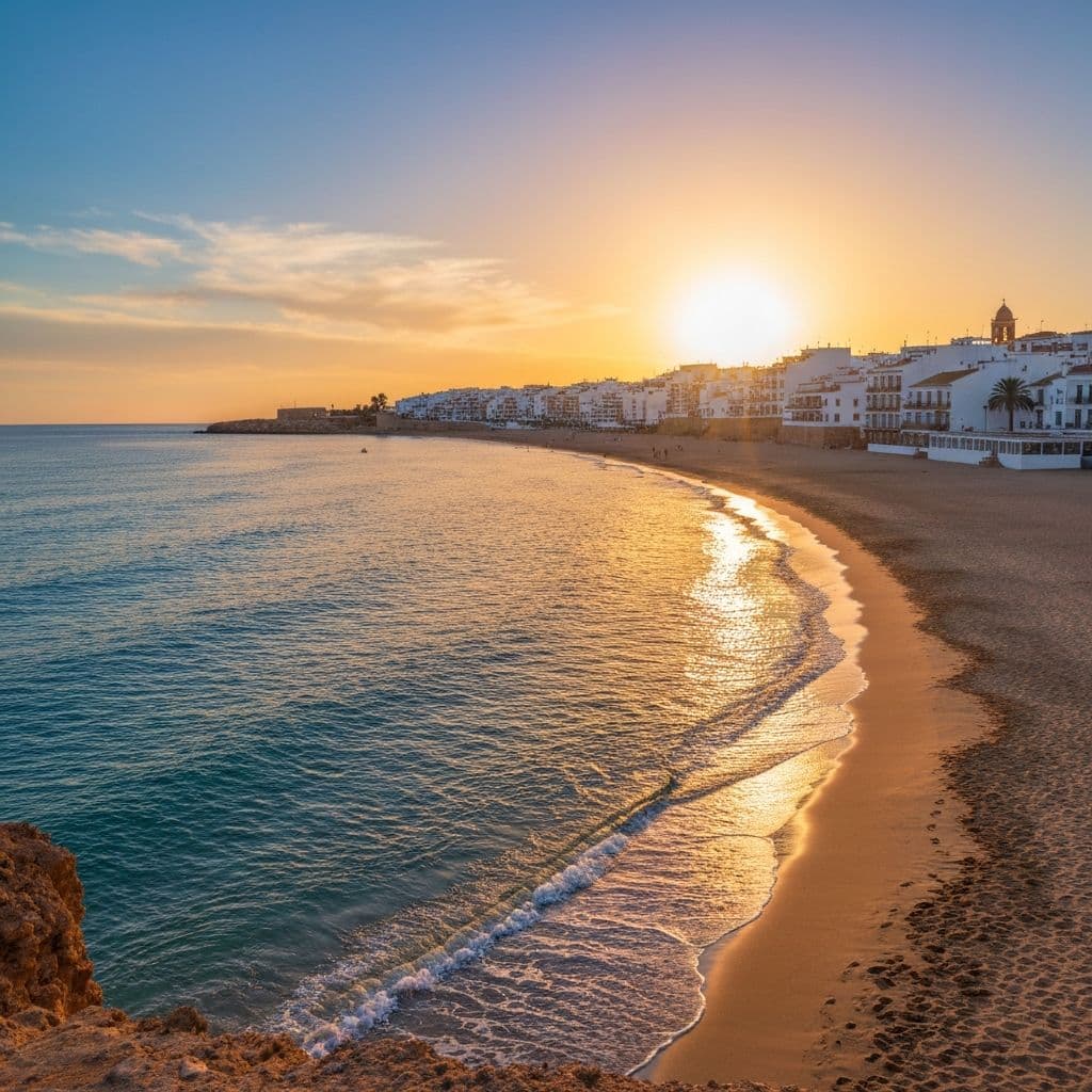 The Alicante coastline at the end of the day