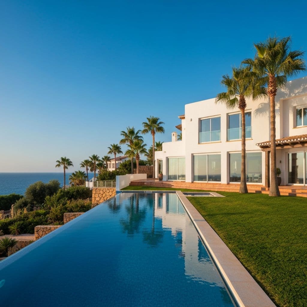 A villa above the sea on the Costa Blanca, with its pool and terrace